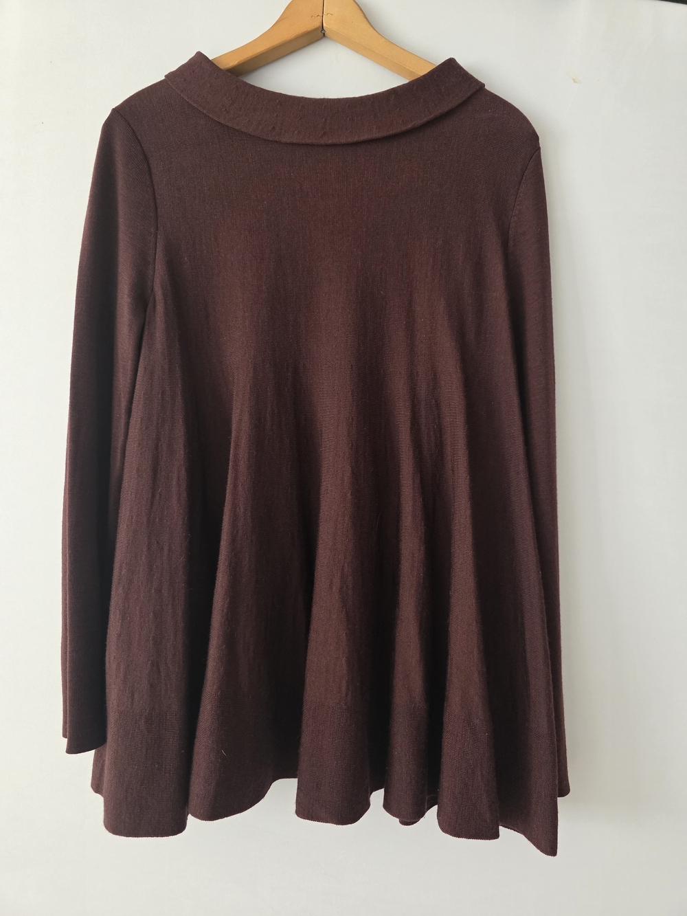 COS Deep Burgundy Knit Crew Sweater
